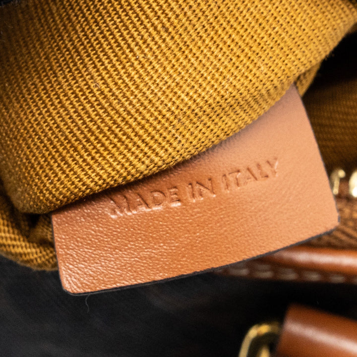 Top Quality Celine Small Boston Bag Triomphe Canvas/Calfskin Tan