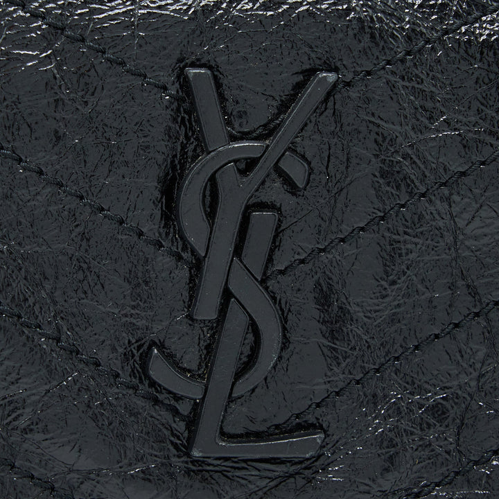 Saint Laurent Niki Aged Calfskin Black With Black And Ruthenium Hardware