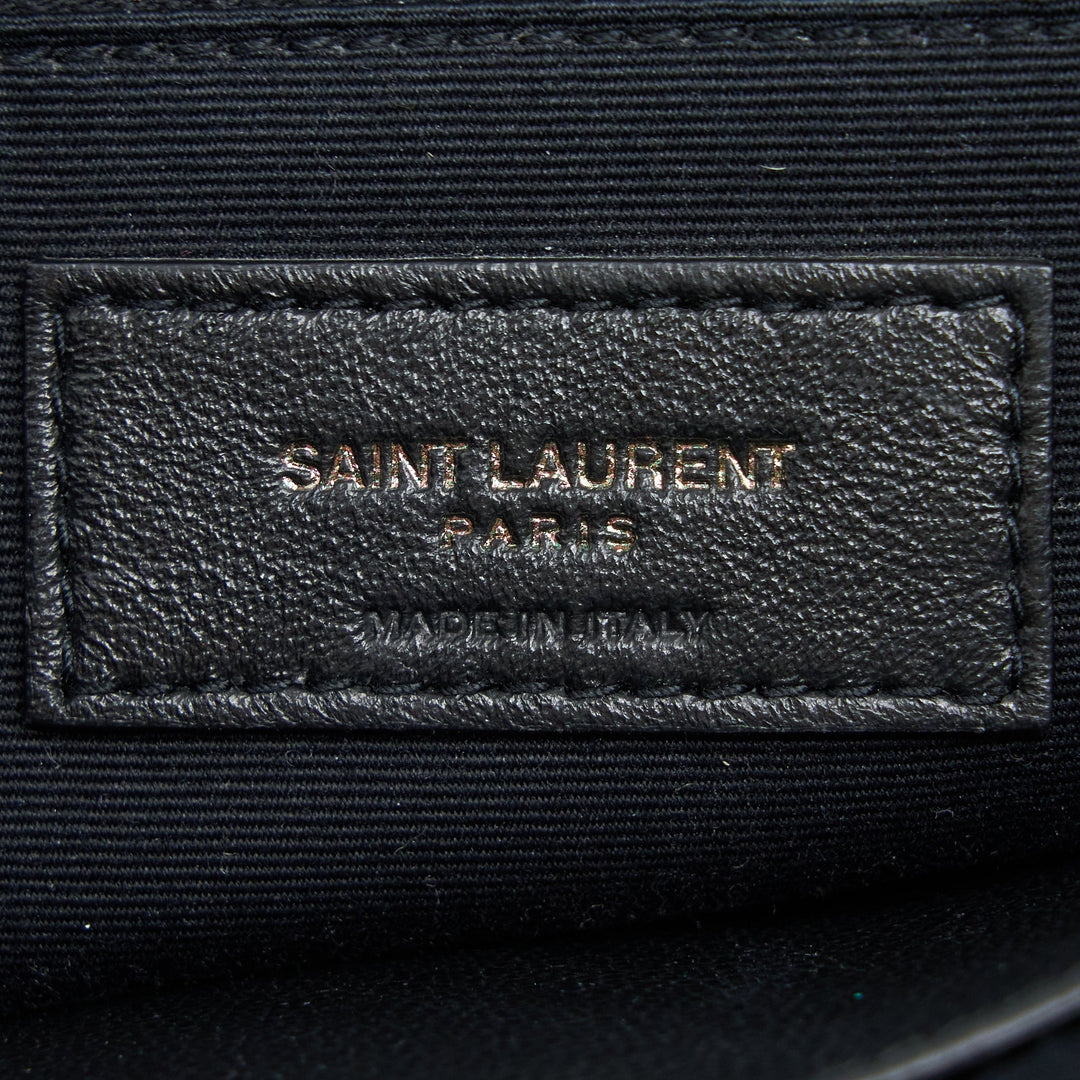 Saint Laurent Niki Aged Calfskin Black With Black And Ruthenium Hardware