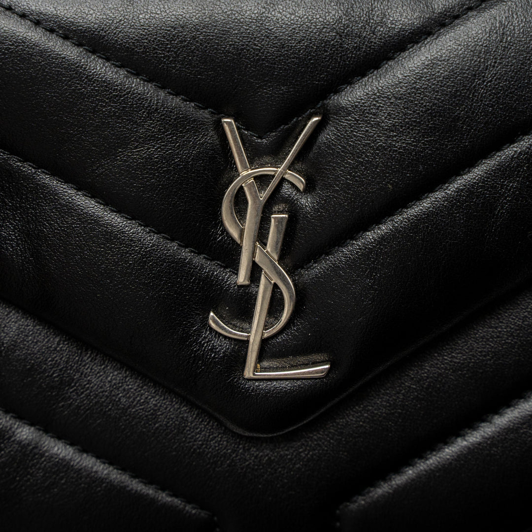 Saint Laurent LouLou Toy Strap Bag Calfskin Black SHW