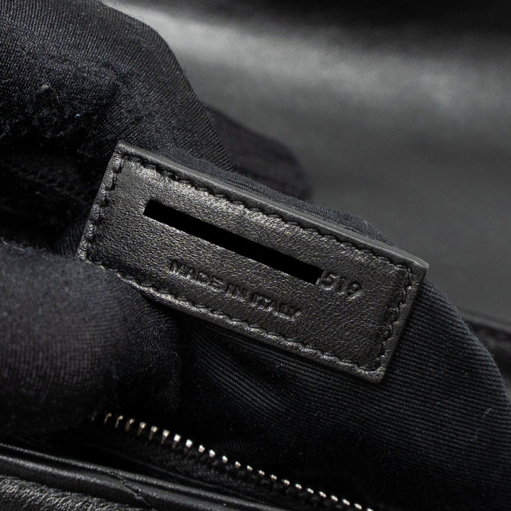 Saint Laurent LouLou Toy Strap Bag Calfskin Black SHW