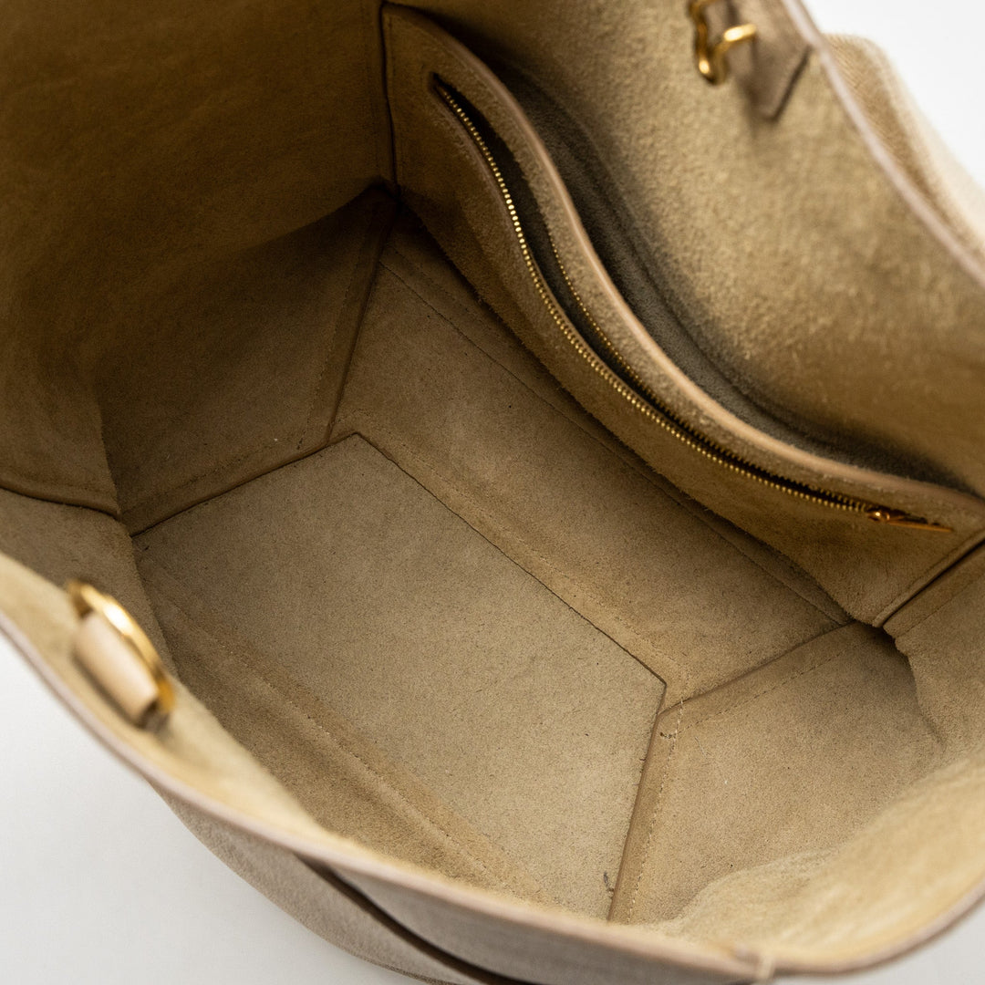 Celine Sangle Bucket Bag Calfskin Beige