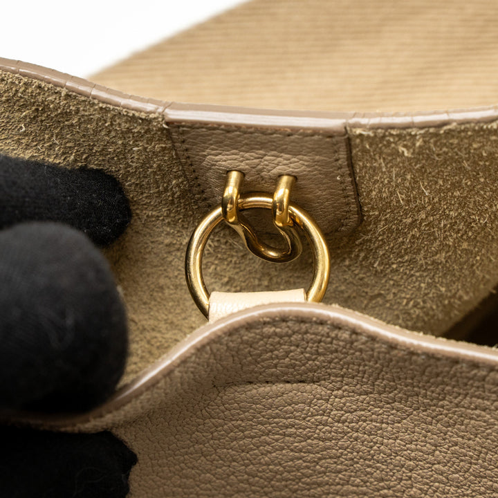 Celine Sangle Bucket Bag Calfskin Beige