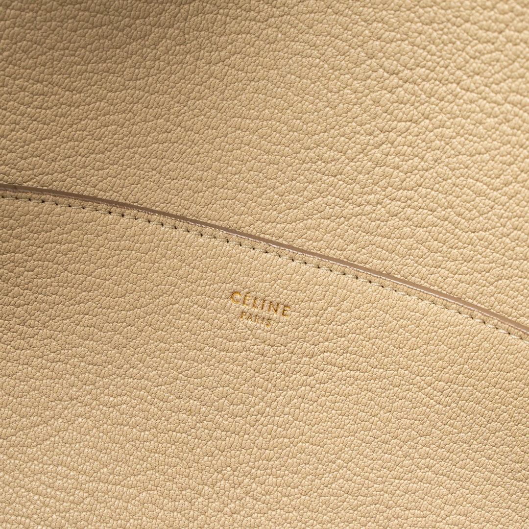 Celine Sangle Bucket Bag Calfskin Beige