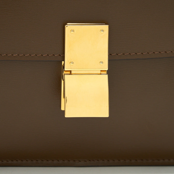 Top Quality Celine Teen Classic Box Bag Calfskin camel