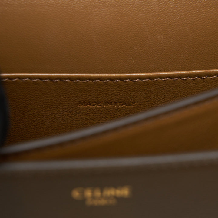 Top Quality Celine Teen Classic Box Bag Calfskin camel