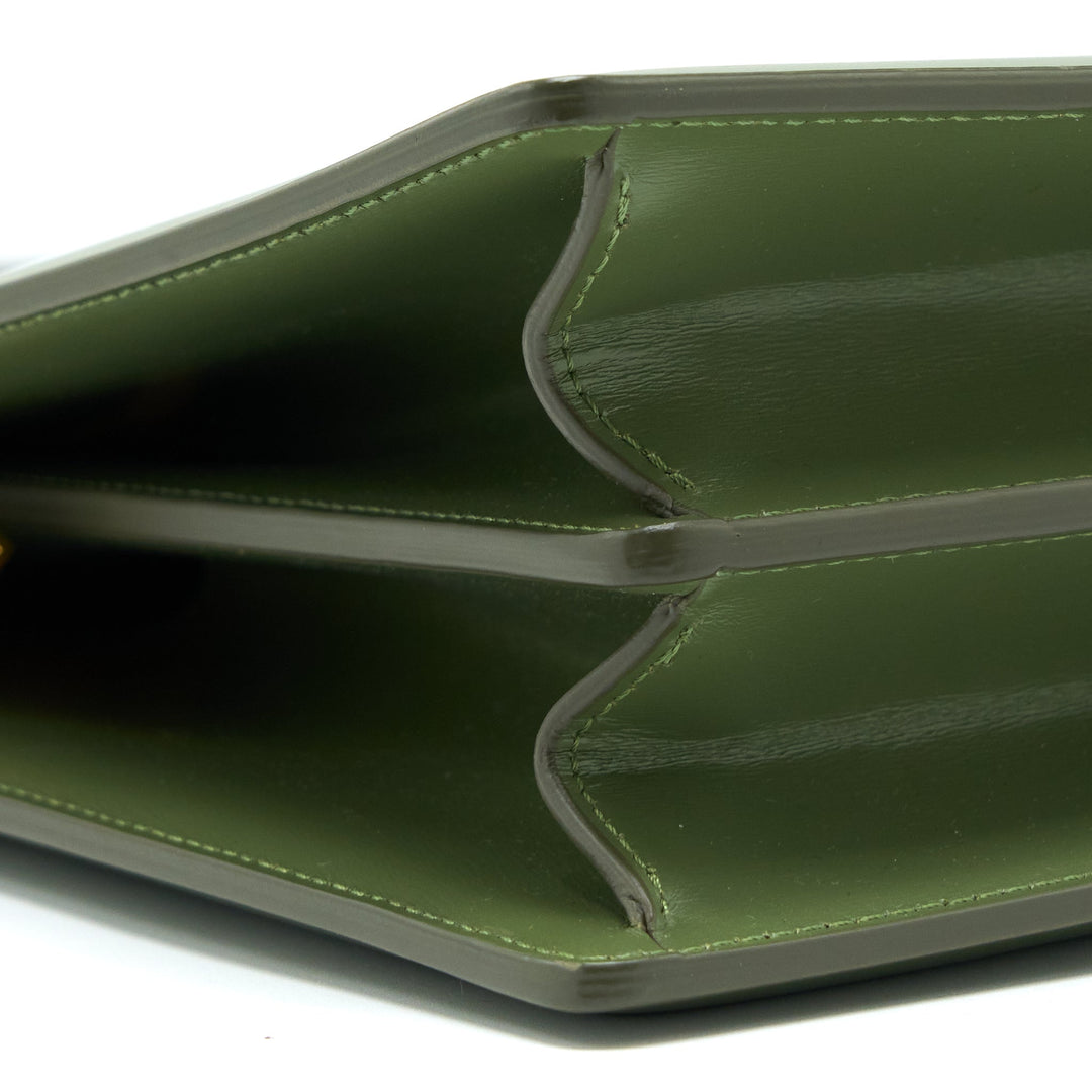 Celine Medium Clasp Bag Calfskin Green