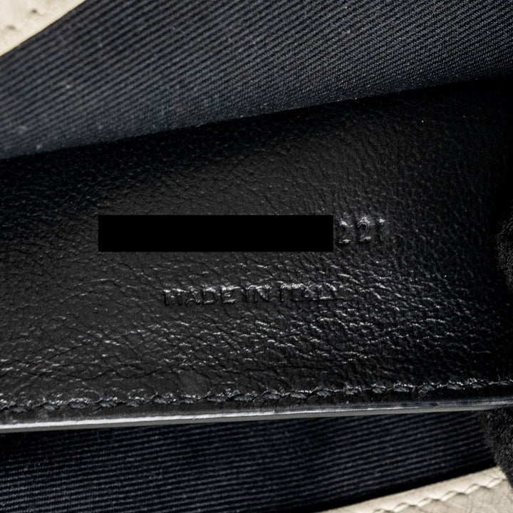 Saint Laurent/YSL Niki Baby Flap Bag Calfskin White SHW