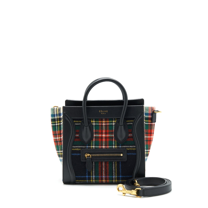 Top Quality Celine Nano Luggage Bag Fabric/ Leather Multicolour