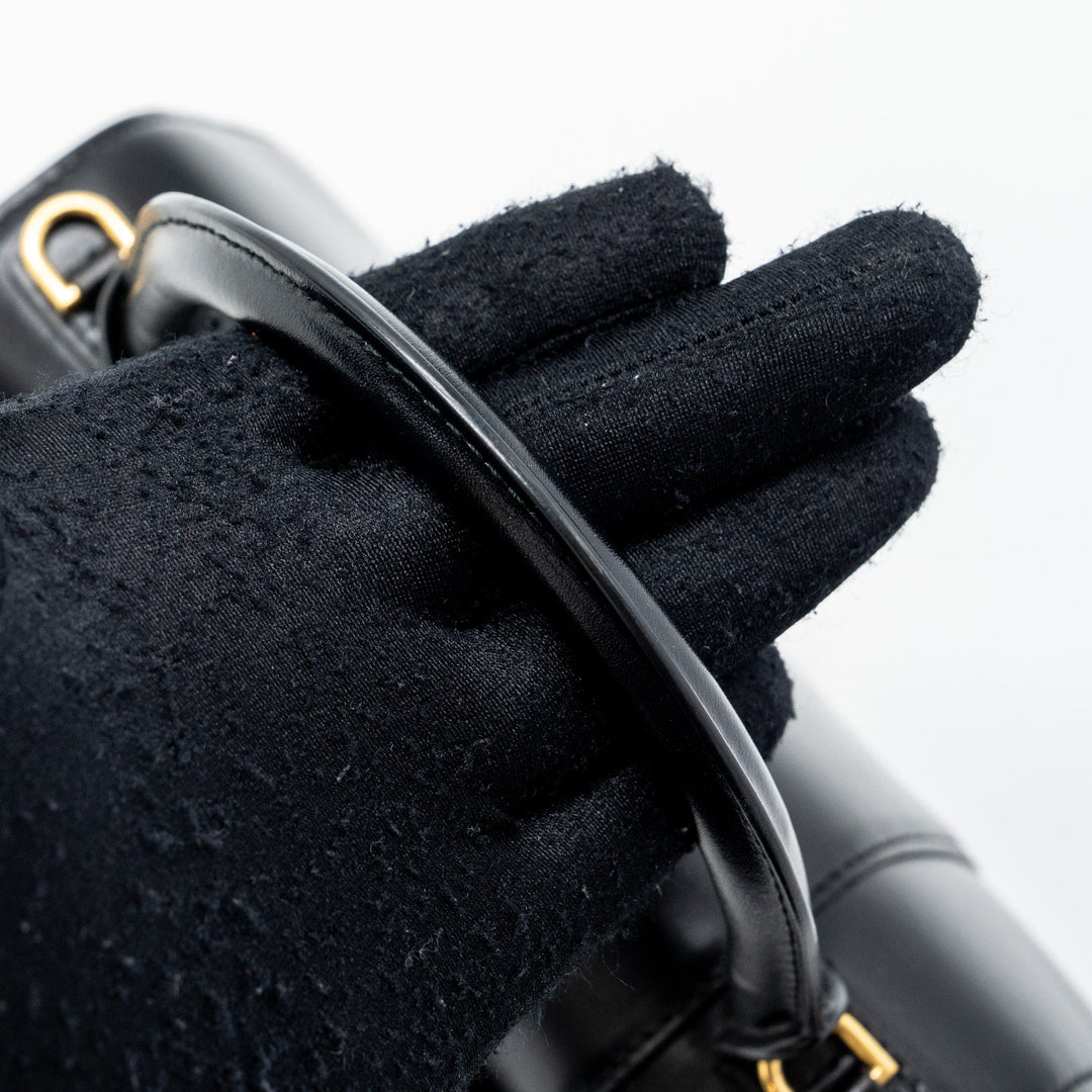 Top Quality Balenciaga Hourglass S Calfskin Black GHW