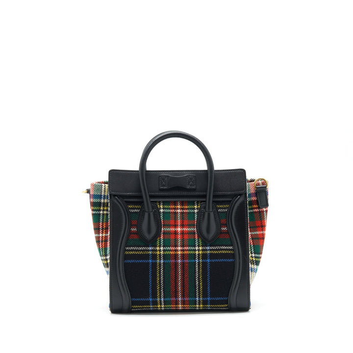 Top Quality Celine Nano Luggage Bag Fabric/ Leather Multicolour