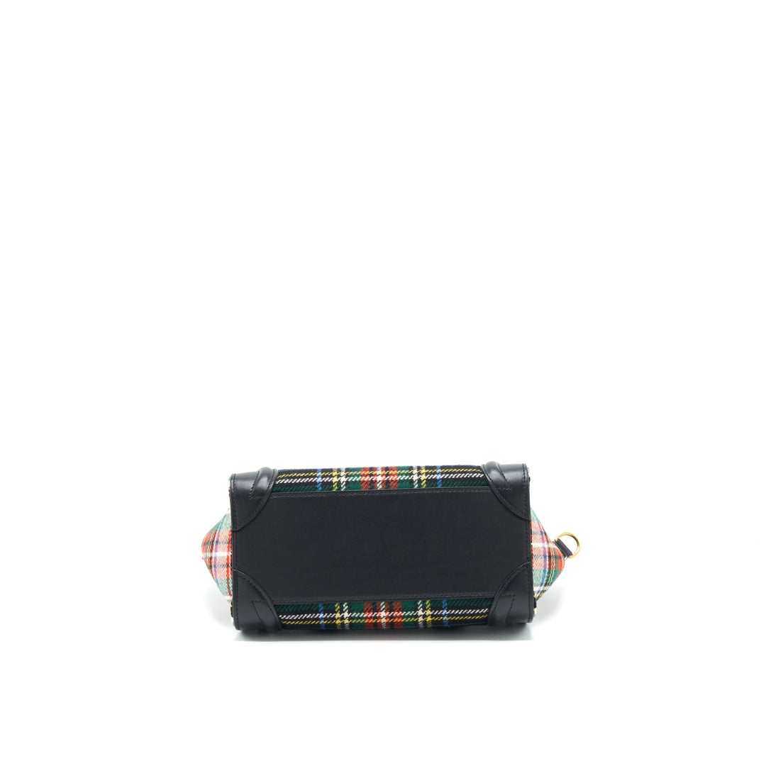 Celine Nano Luggage Bag Fabric/ Leather Multicolour