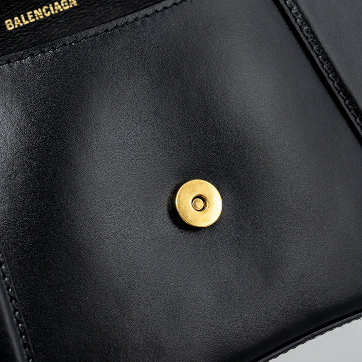 Top Quality Balenciaga Hourglass S Calfskin Black GHW