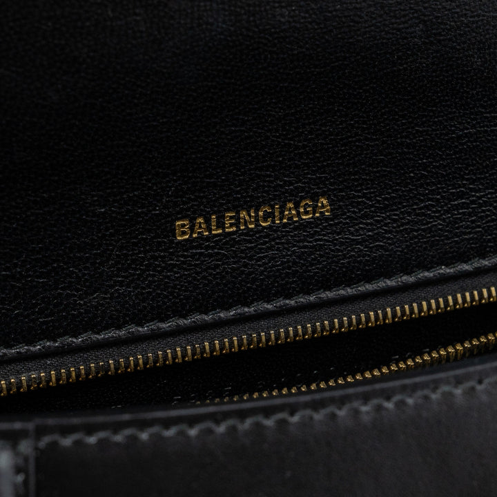 Top Quality Balenciaga Hourglass S Calfskin Black GHW