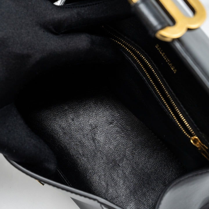 Top Quality Balenciaga Hourglass S Calfskin Black GHW