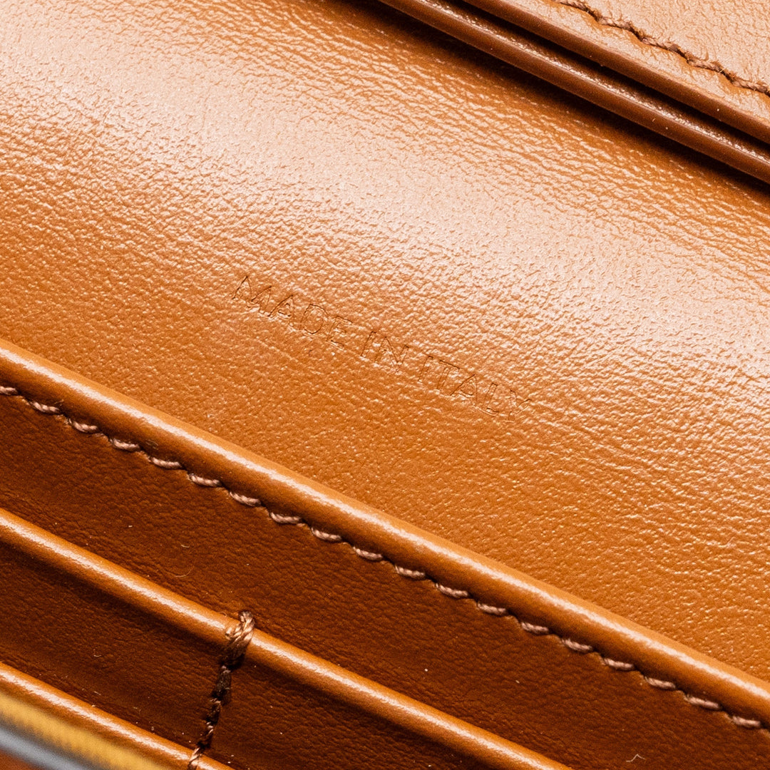 Celine MARGO wallet on chain Triomphe canvas / calfskin Grege