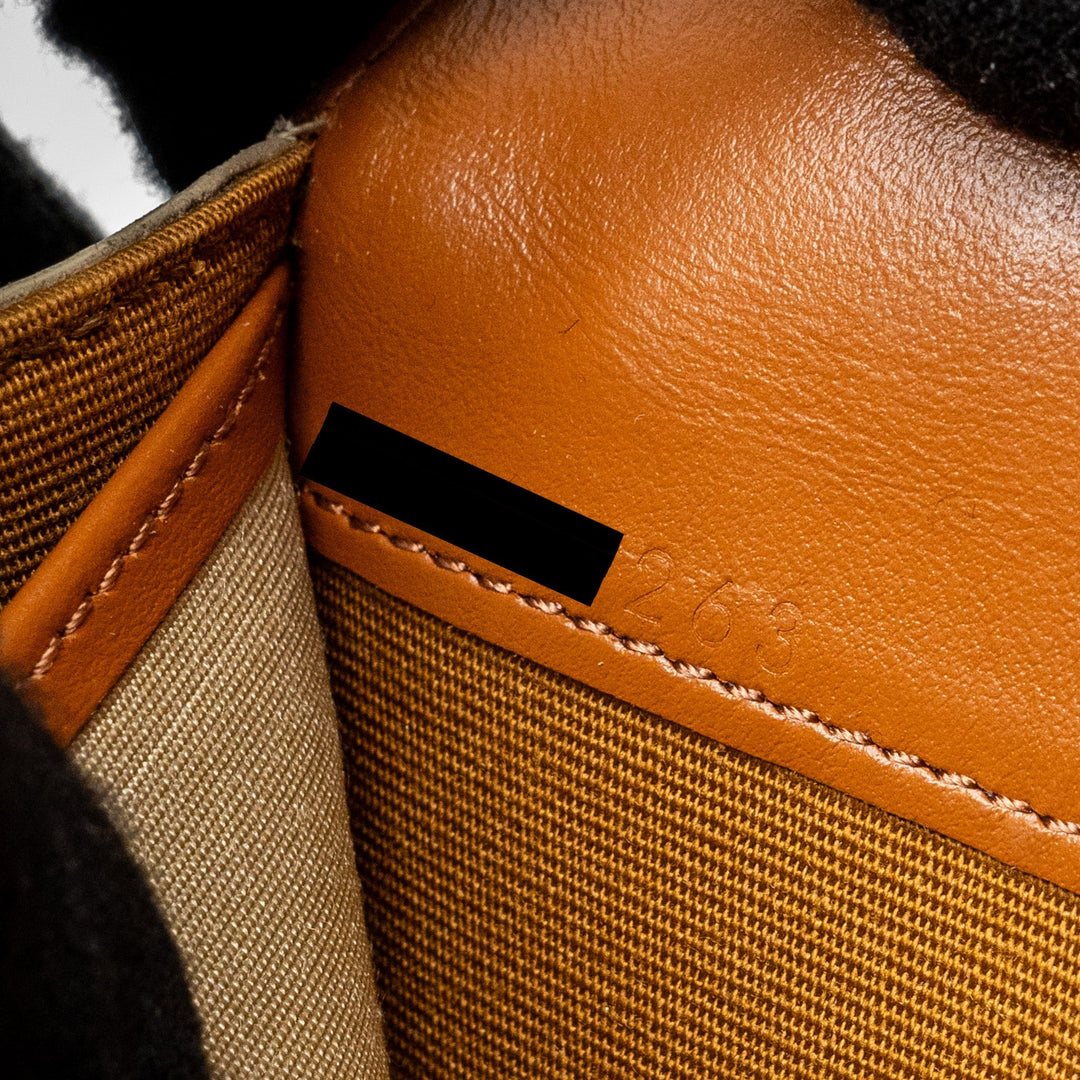 Celine MARGO wallet on chain Triomphe canvas / calfskin Grege