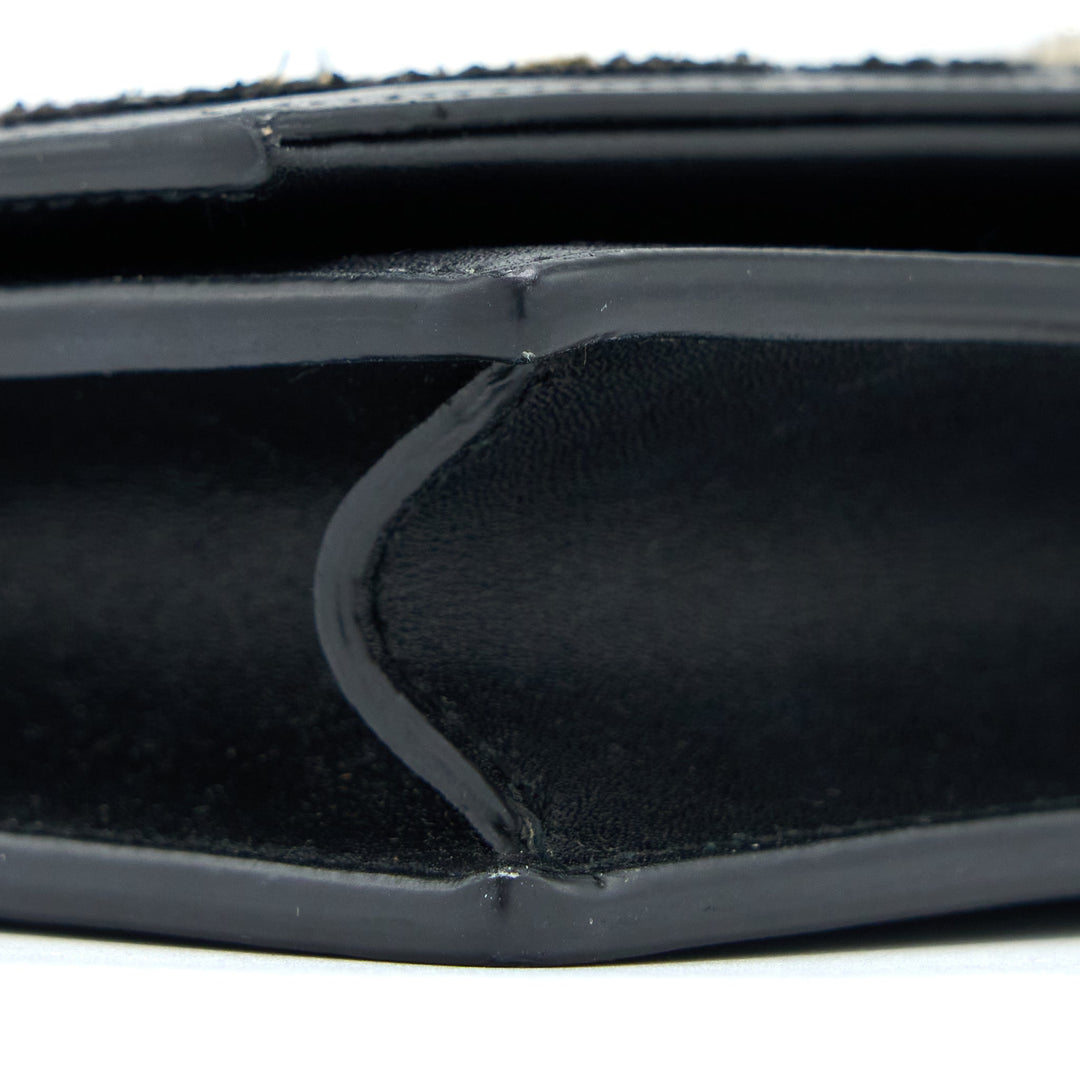 Saint Laurent/ YSL Kate Small Chain Wallet With Tassel Black/Multicolour Limited Edition GHW