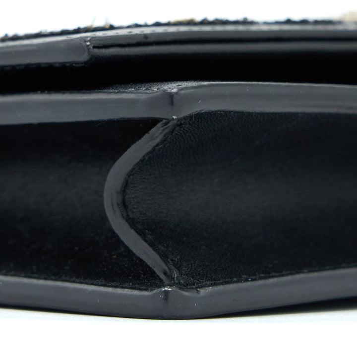 Saint Laurent/ YSL Kate Small Chain Wallet With Tassel Black/Multicolour Limited Edition GHW
