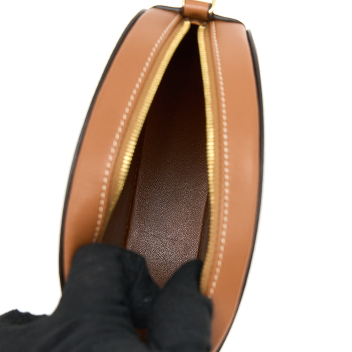 Celine Crossbody Oval Purse Cuirass Triomphe Smooth Calfskin Tan