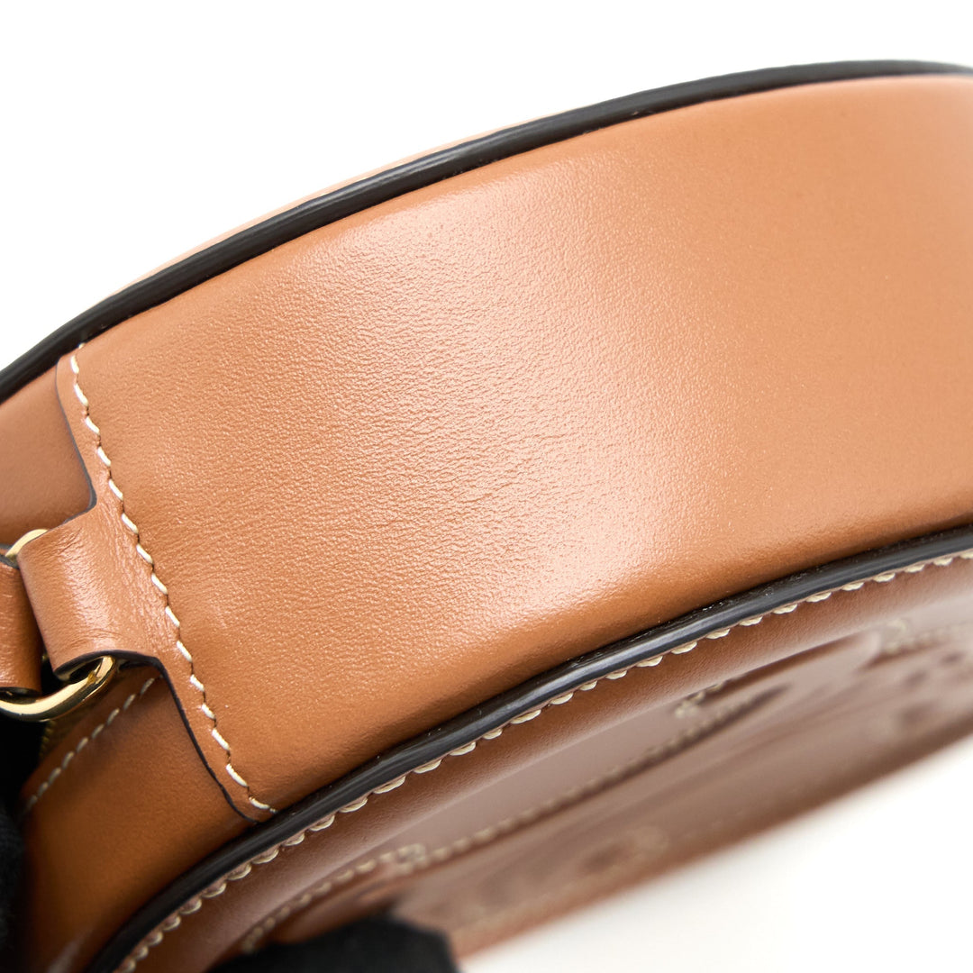 Celine Crossbody Oval Purse Cuirass Triomphe Smooth Calfskin Tan
