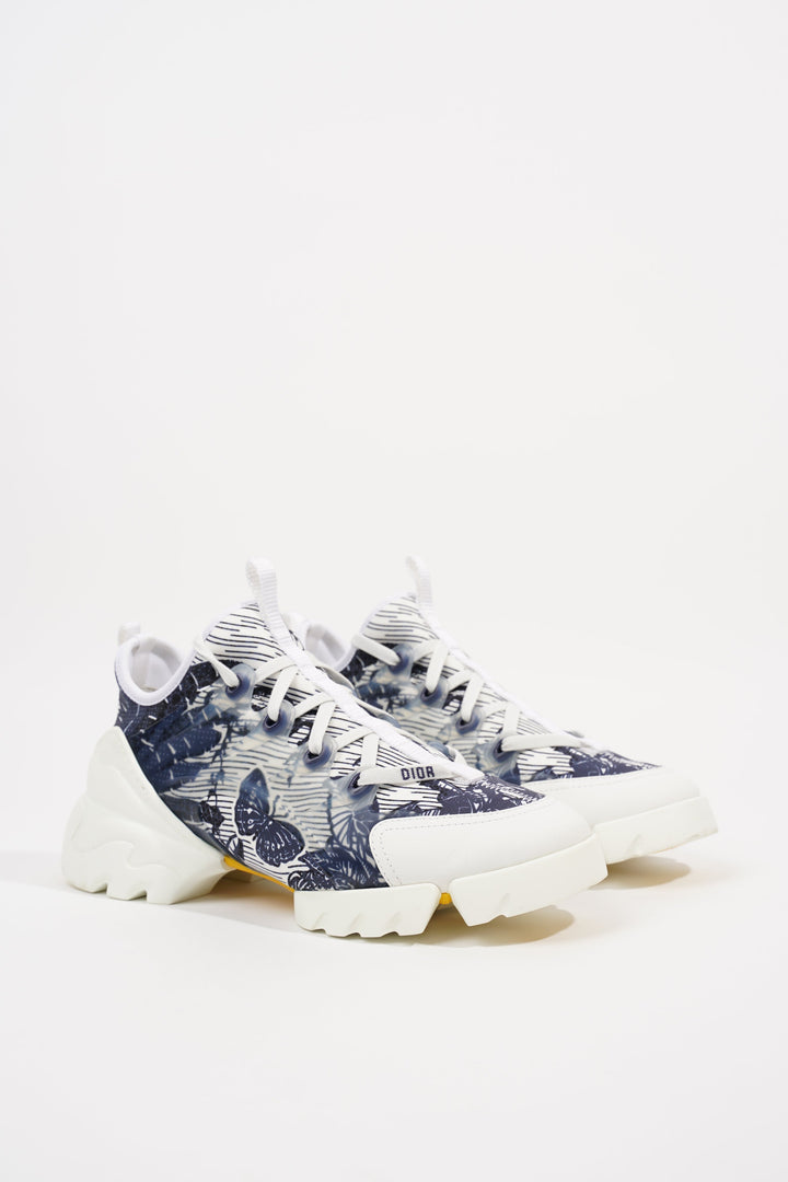 Christian Dior Womens D Connect White Blue EU 39.5 / UK 6.5