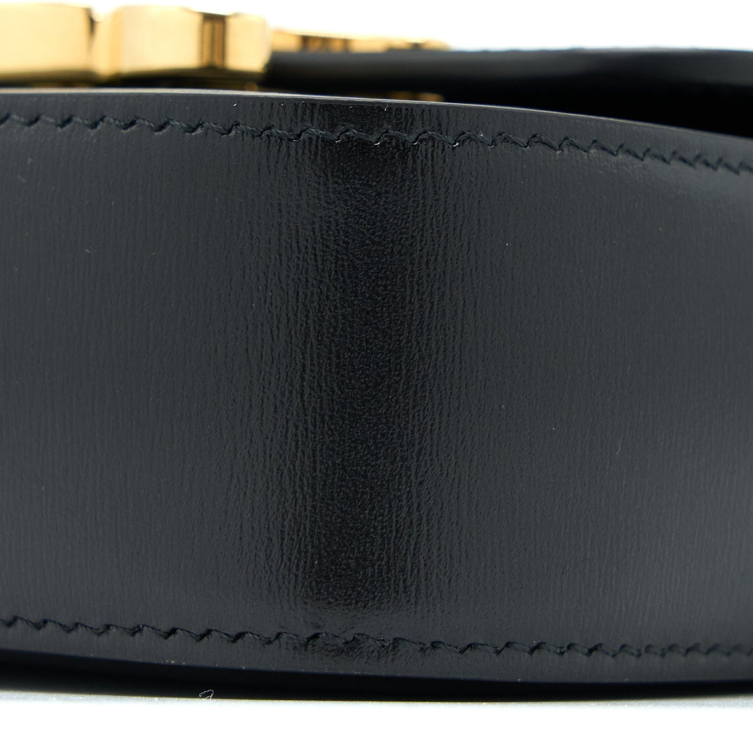 Celine Mini Triomphe in Shiny Calfskin Black