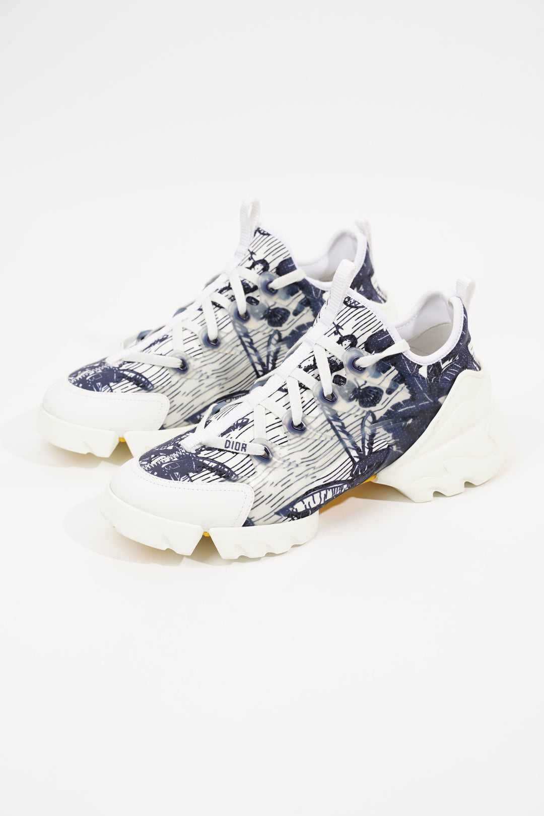 Christian Dior Womens D Connect White Blue EU 39.5 / UK 6.5