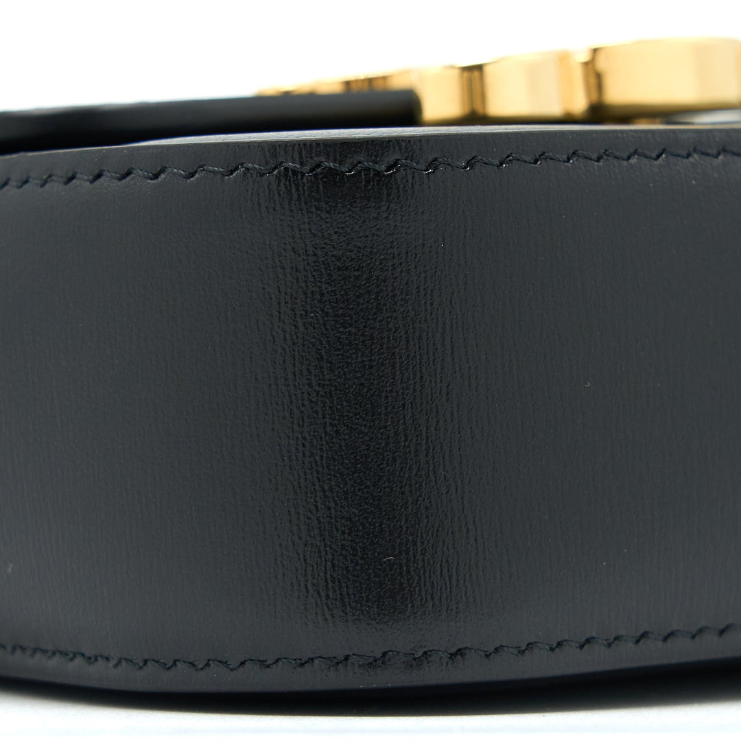 Celine Mini Triomphe in Shiny Calfskin Black