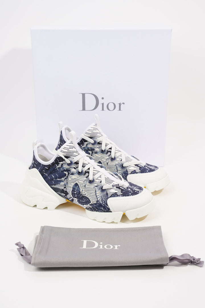 Christian Dior Womens D Connect White Blue EU 39.5 / UK 6.5