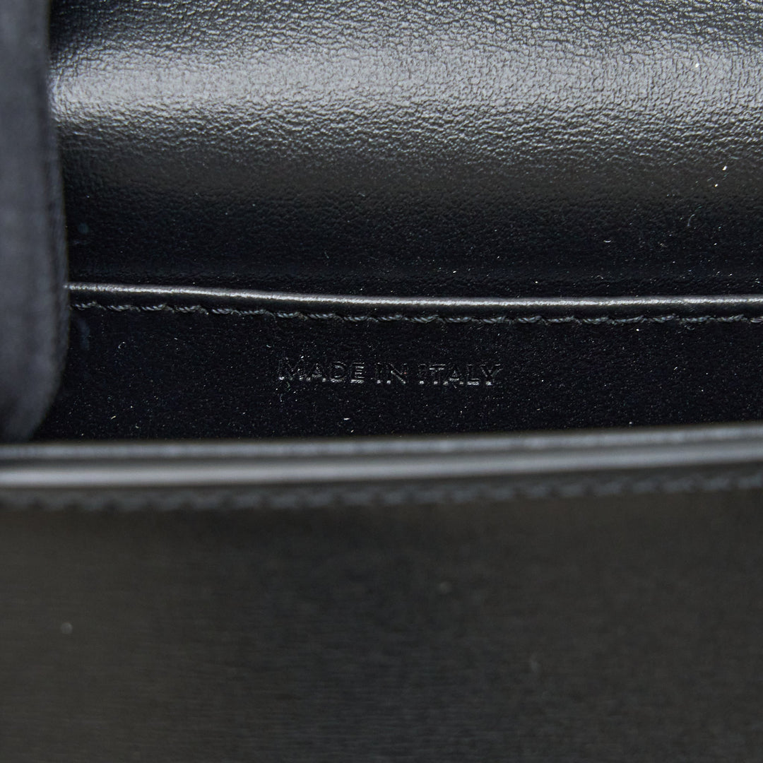 Celine Mini Triomphe in Shiny Calfskin Black