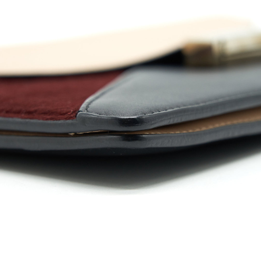 Celine Diamond Leather Clutch in Multicolor