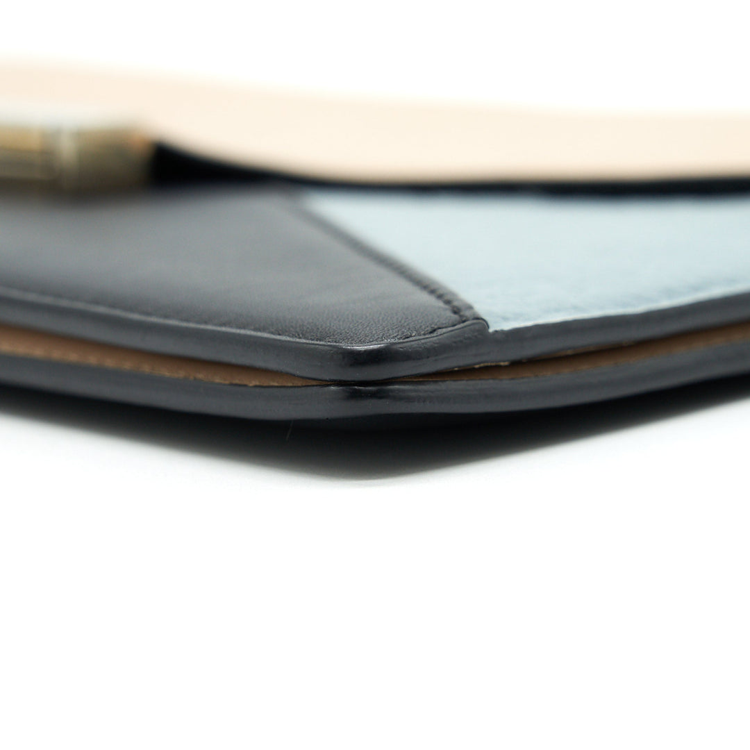 Celine Diamond Leather Clutch in Multicolor