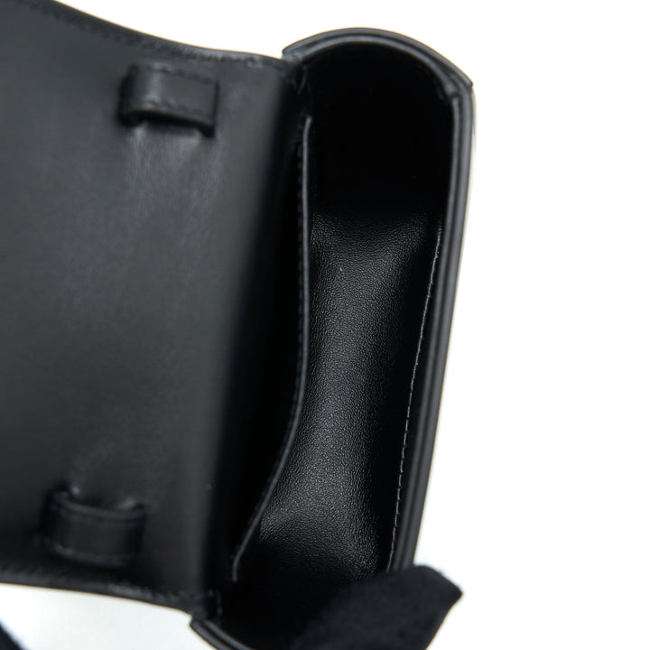 Celine Mini Triomphe in Shiny Calfskin Black