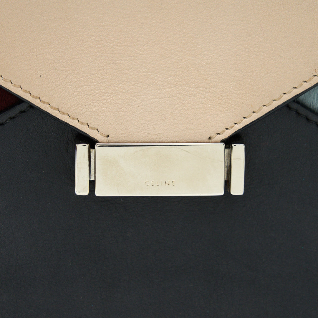Celine Diamond Leather Clutch in Multicolor