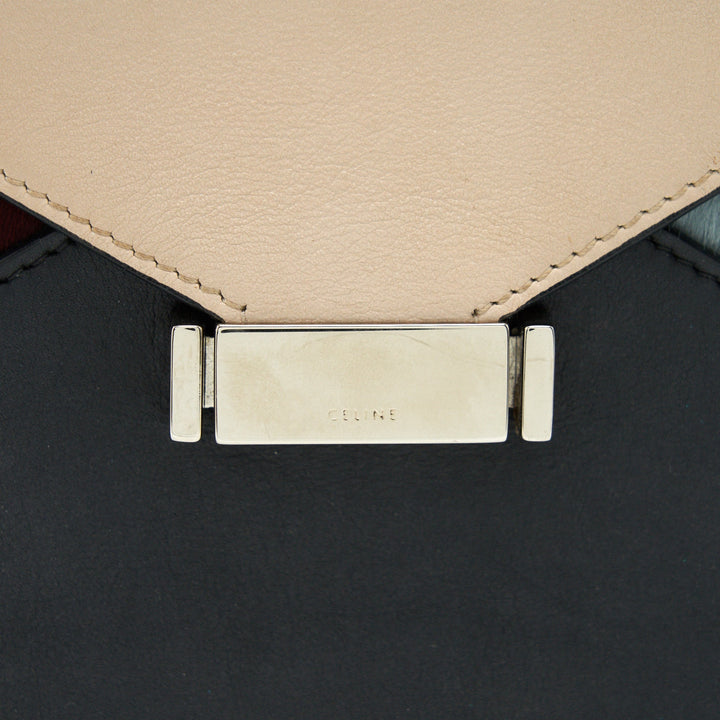 Celine Diamond Leather Clutch in Multicolor