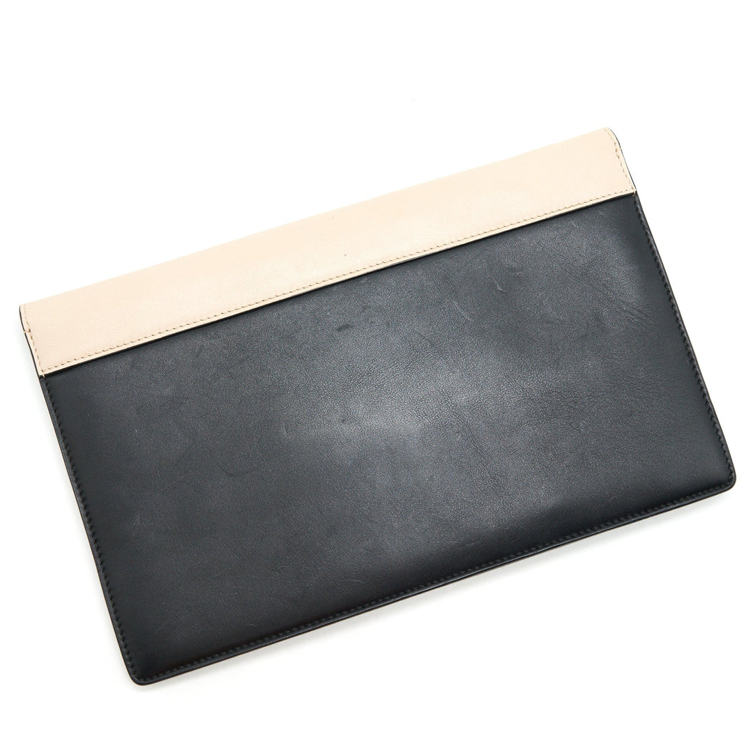 Celine Diamond Leather Clutch in Multicolor