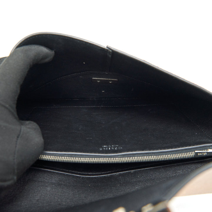 Celine Diamond Leather Clutch in Multicolor