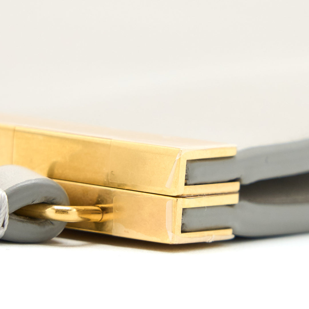 Celine Mini Clasp Shoulder Bag Light Grey Ruthenium