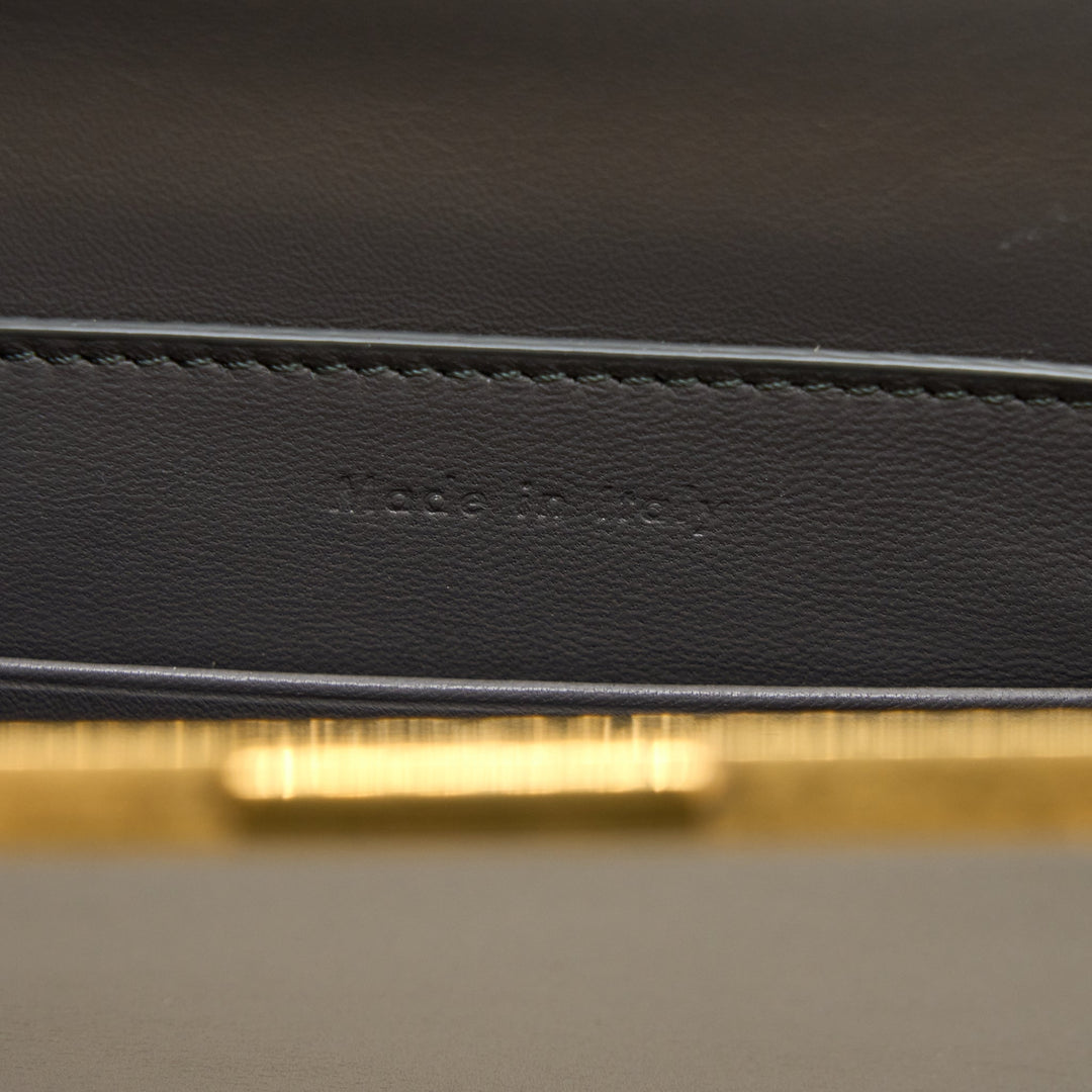 Celine Mini Clasp Shoulder Bag Light Grey Ruthenium