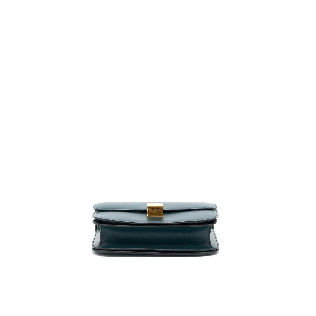 Celine Medium Classic Box Bag Calfskin Green