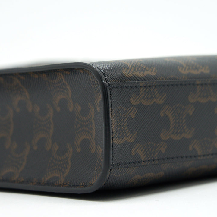 Top Quality Celine MINI VERTICAL CABAS IN TRIOMPHE CANVAS