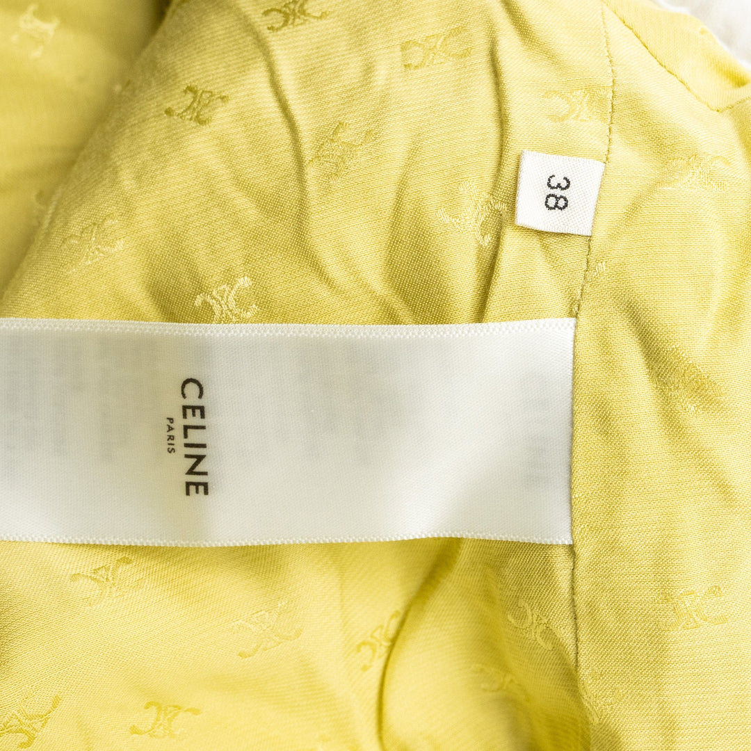 Top Quality Celine Size 38 boucle chasseur tweed jacket wool/cotton yellow
