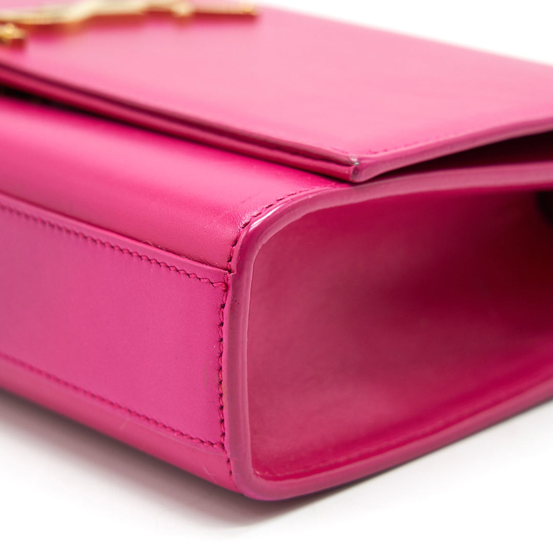 SAINT LAURENT /YSL MEDIUM KATE BAG WITH TASSEL IN HOT PINK