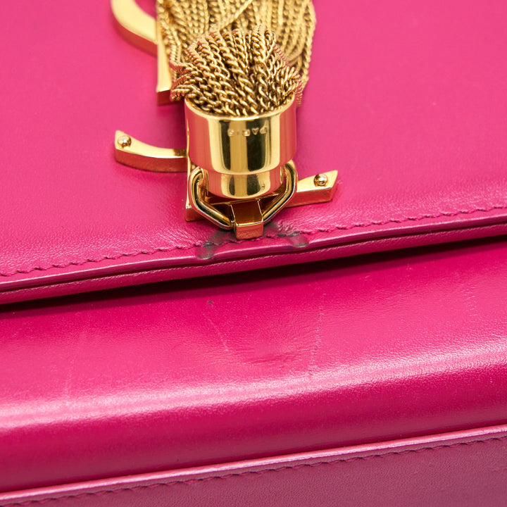 SAINT LAURENT /YSL MEDIUM KATE BAG WITH TASSEL IN HOT PINK