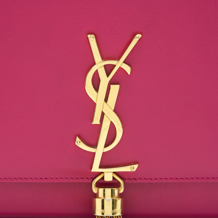SAINT LAURENT /YSL MEDIUM KATE BAG WITH TASSEL IN HOT PINK