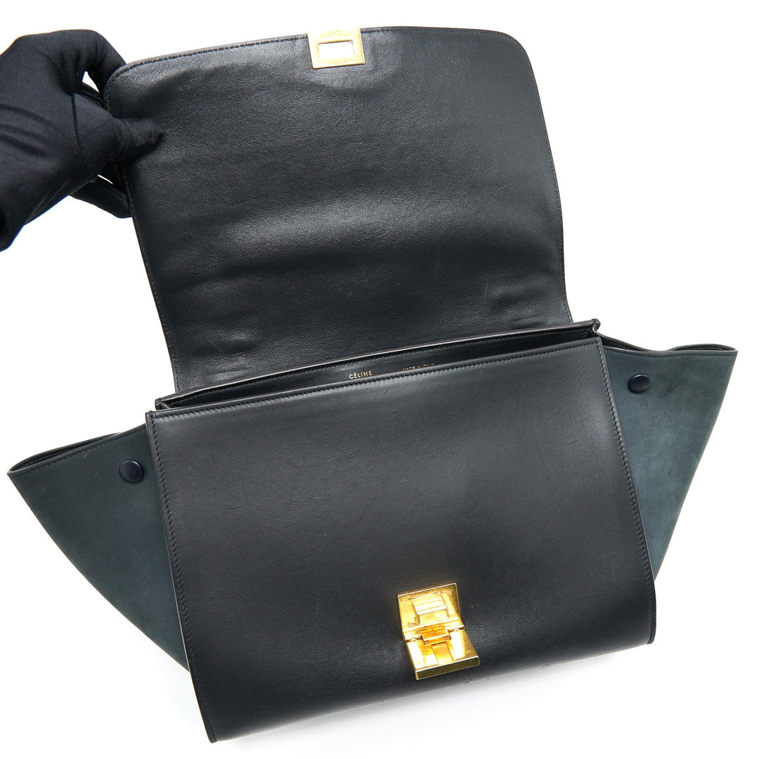 Top Quality Celine Trapeze Bag Deep Grey / Black