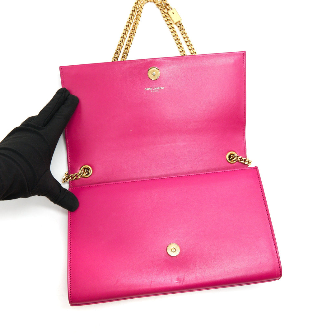 SAINT LAURENT /YSL MEDIUM KATE BAG WITH TASSEL IN HOT PINK