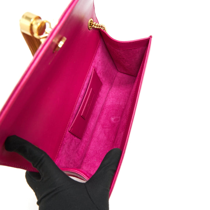 SAINT LAURENT /YSL MEDIUM KATE BAG WITH TASSEL IN HOT PINK