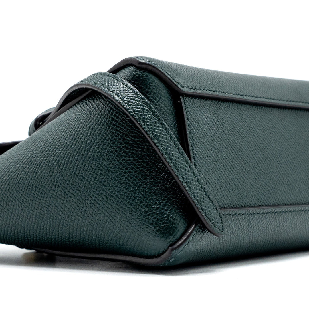 Celine Pico Belt Bag Grained Calfskin Dark Green